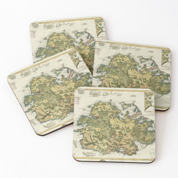 Item preview, Old Antigua Map (1794) Vintage Waladli Island Atlas designed and sold by BravuraMedia.
