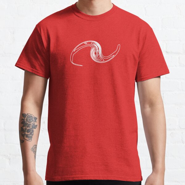 Wireframe: Vortex Merging (mid) (White w/ RED) Classic T-Shirt