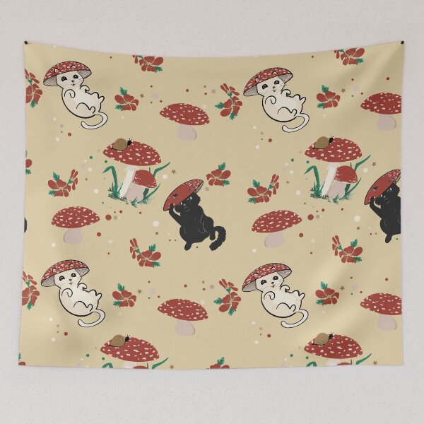 Item preview, mushrooms, cat, and friends - Neutral designed and sold by moda-M.