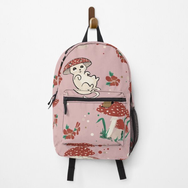Item preview, Pink- mushrooms, cat, and friends designed and sold by moda-M.