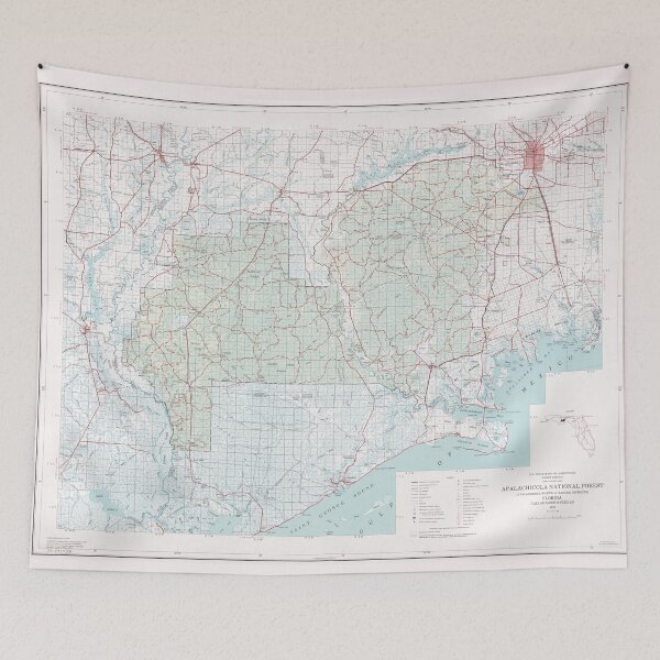 Item preview, Apalachicola National Forest Map (1973) Florida Woodlands Reserve Atlas designed and sold by BravuraMedia.