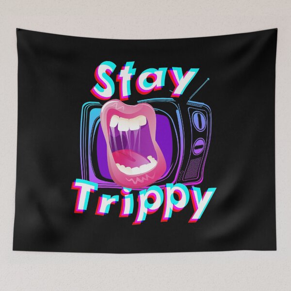 Item preview, Hippie Style - Stay Trippy - Cute Retro Aesthetic - Universal Vibe - Mouth designed and sold by crazycollective.