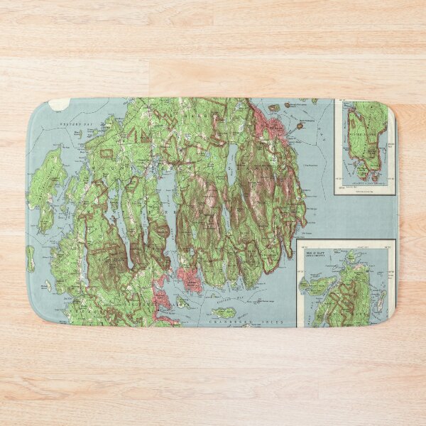 Item preview, Arcadia National Park Map (1972) Vintage Mount Desert Maine Atlas designed and sold by BravuraMedia.