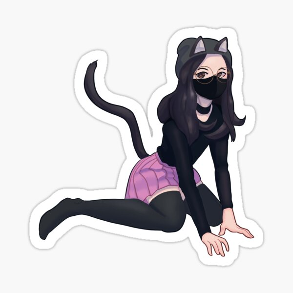 Anime Catgirl Stickers - GetaHinsh Merch