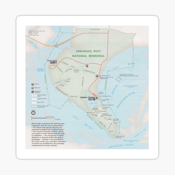 Item preview, Arkansas Post National Memorial Park Map (2006) Henri de Tonti French Trading Post Atlas designed and sold by BravuraMedia.