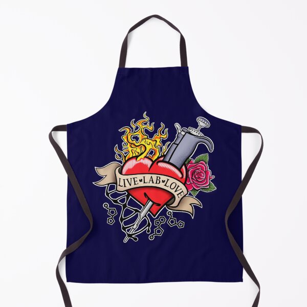 Item preview, Live Lab Love Science Biology Traditional Tattoo Design designed and sold by Zit-Zat-Zot.