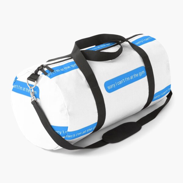Item preview, Sorry I Can't I'm At The Gym Text Message White - Funny Gym designed and sold by GymWearDepot.