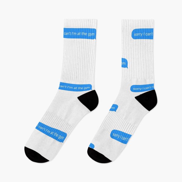 Item preview, Sorry I Can't I'm At The Gym Text Message White - Funny Gym designed and sold by GymWearDepot.