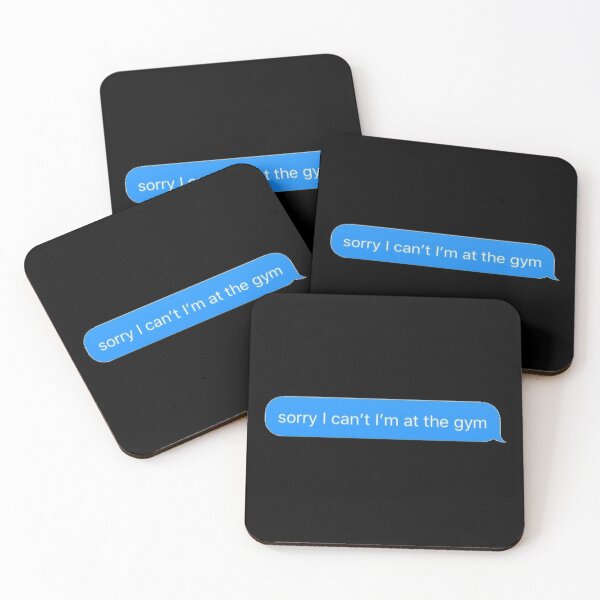 Item preview, Sorry I Can't I'm At The Gym Text Message Black - Funny Gym designed and sold by GymWearDepot.