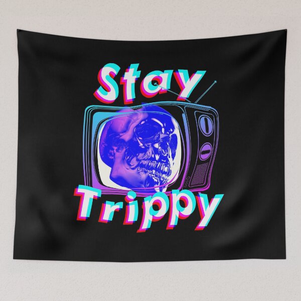 Item preview, Hippie Style - Stay Trippy - Cute Retro Aesthetic - Universal Vibe - Skull designed and sold by crazycollective.