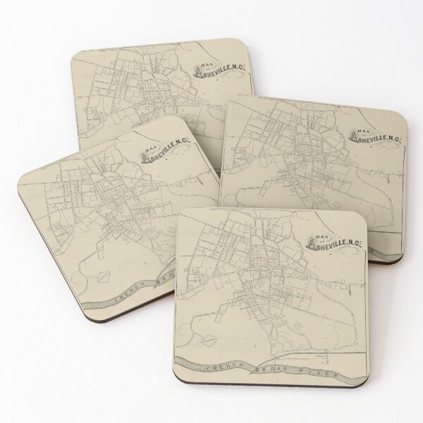 Item preview, Old Asheville NC Map (1892) Vintage Western North Carolina City Atlas designed and sold by BravuraMedia.