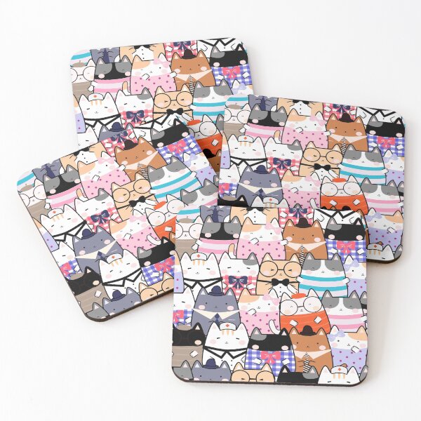 Item preview, Cute Cats Pattern design for apparel and beddings designed and sold by Sunnyhova.