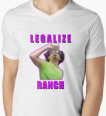 Legalize Ranch Version 1 T-Shirt mit V-Ausschnitt