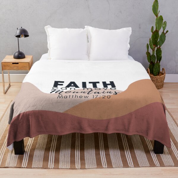 Item preview, Faith can move mountains. Matthew 17:20, Bible verse, Christian verse, Pandemic verse designed and sold by Eunoia-ikigai.