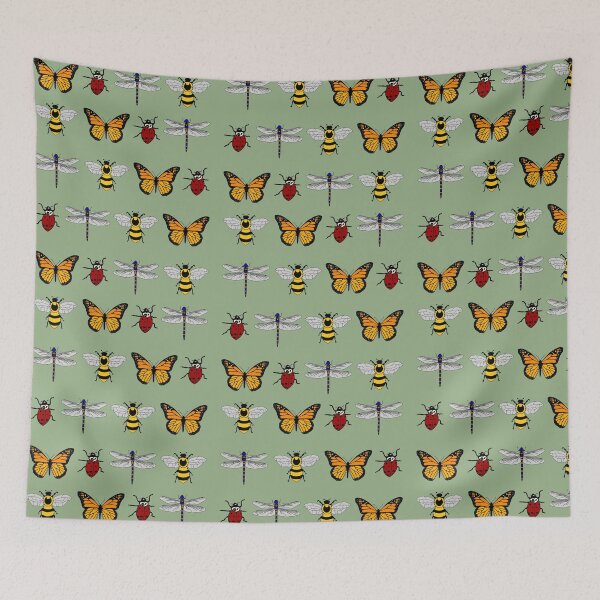 Item preview, assorted bug textile (color) designed and sold by withlovepiper.