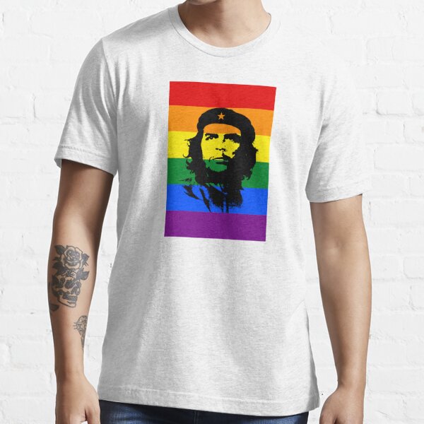 Che Guevara Viva La Revolucion Gay Pride Rainbow Flag Tee