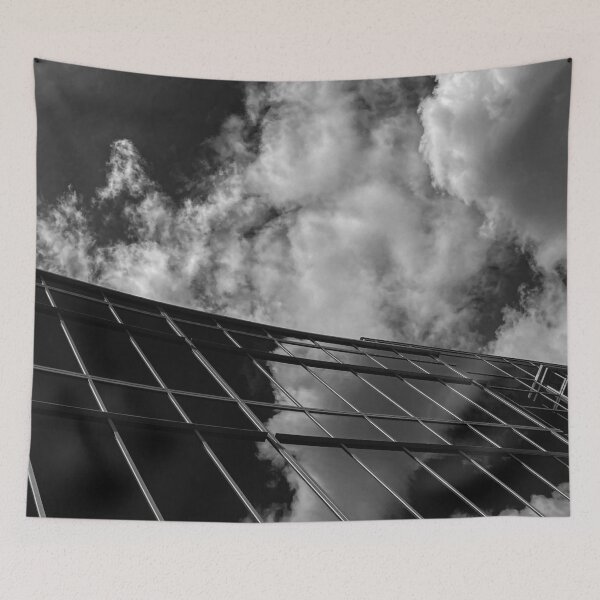 Item preview, A Building and Sky Both Appear Black and White designed and sold by ADreamWorld.
