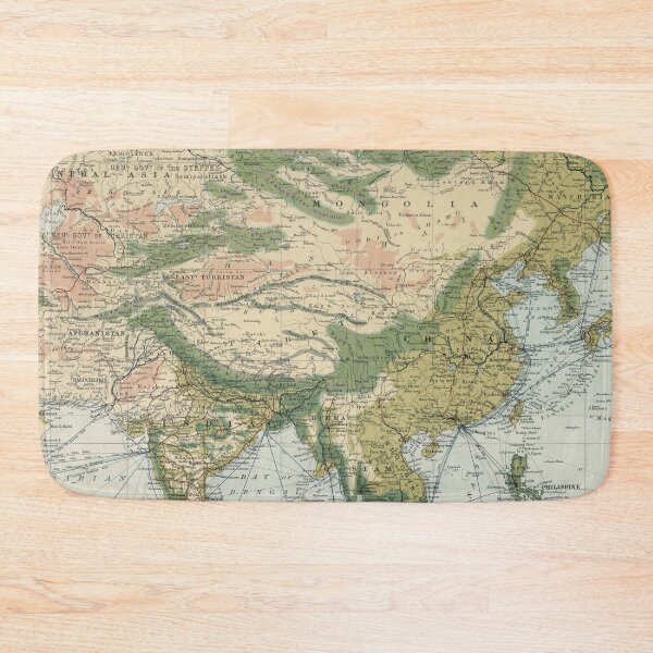 Item preview, Old Asia Commercial Shipping Routes Map (1907) Vintage Eastern Hemisphere Ports Chart designed and sold by BravuraMedia.
