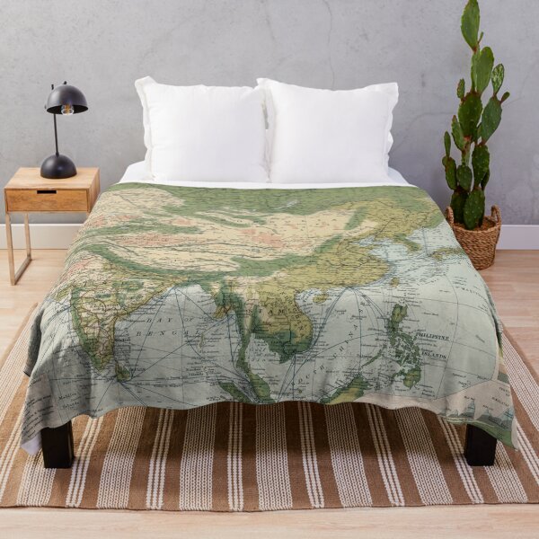 Item preview, Old Asia Commercial Shipping Routes Map (1907) Vintage Eastern Hemisphere Ports Chart designed and sold by BravuraMedia.