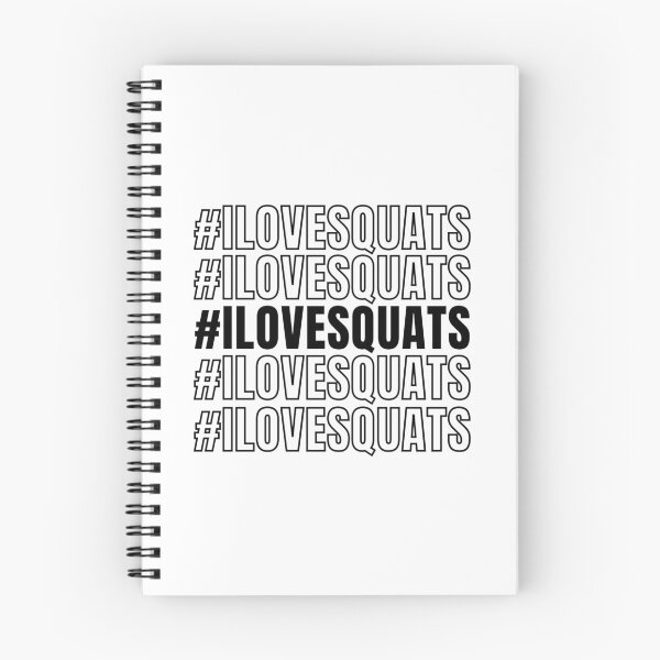 Item preview, I Love Squats Repeated Text Black - Funny Gym designed and sold by GymWearDepot.