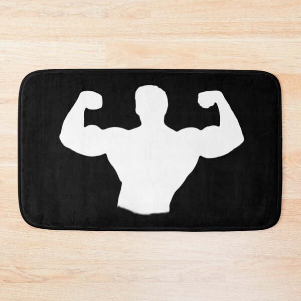 Item preview, ARNOLD SCHWARZENEGGER WHITE SILHOUETTE DOUBLE BICEPS POSE ► ICONIC // BODYBUILDING // WORKOUT designed and sold by MORE-THE-BRAND.
