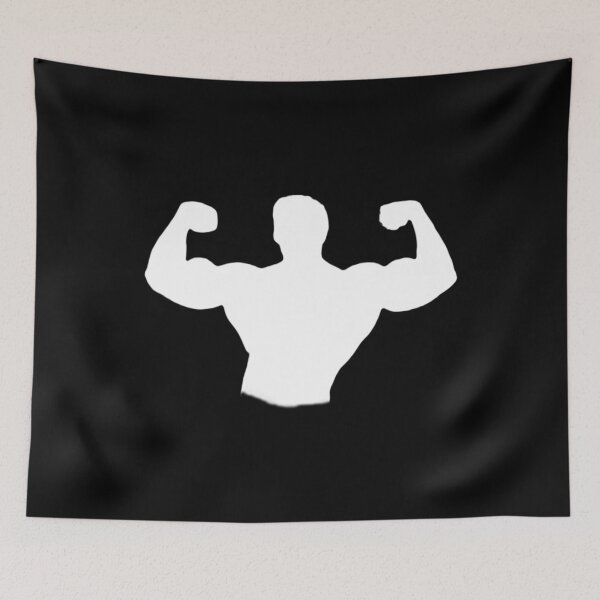 Item preview, ARNOLD SCHWARZENEGGER WHITE SILHOUETTE DOUBLE BICEPS POSE ► ICONIC // BODYBUILDING // WORKOUT designed and sold by MORE-THE-BRAND.