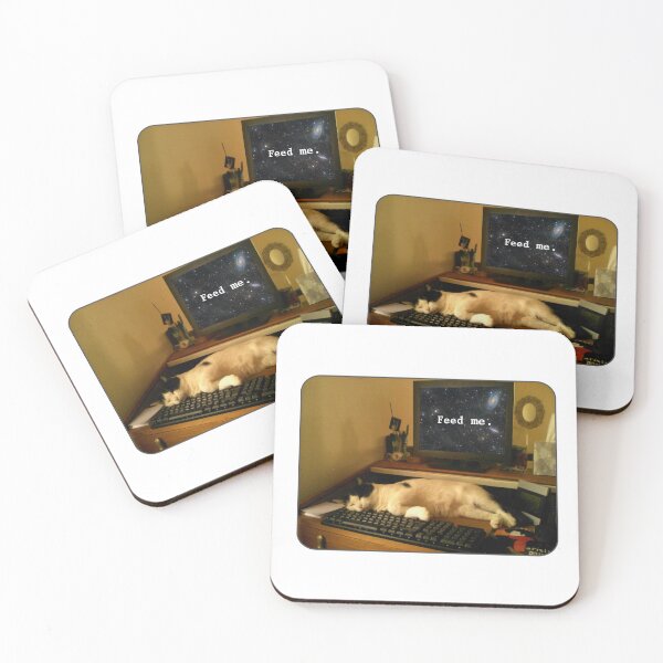 Item preview, Cooper The Cat says, "Feed me." designed and sold by Chemobius.