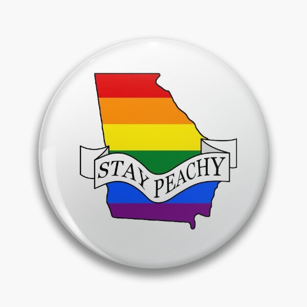 Item preview, Stay Peachy Georgia Gay Pride designed and sold by BiPlusGeorgia.