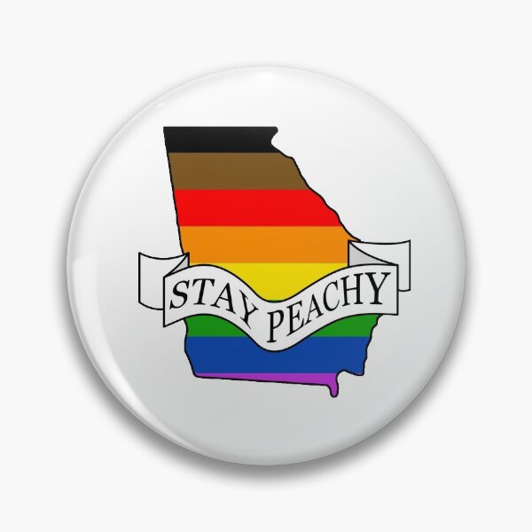 Item preview, Stay Peachy Georgia Gay POC Pride designed and sold by BiPlusGeorgia.