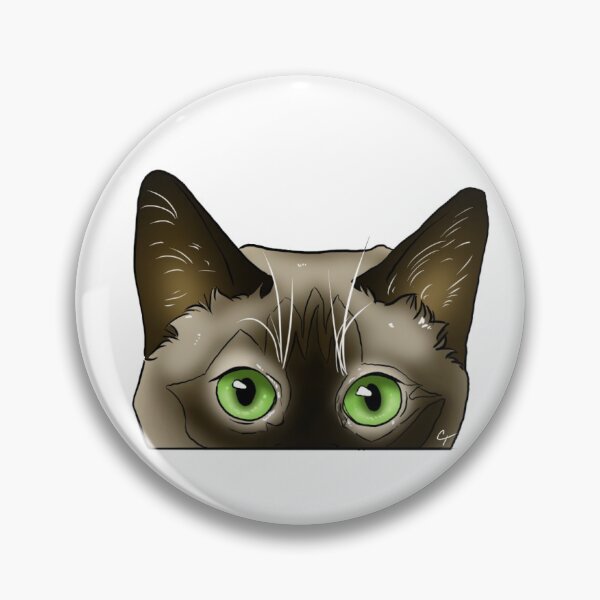 Item preview, Peeking Bermese Cat (Green) designed and sold by Carleys-Doodles.