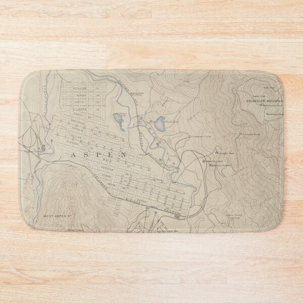 Item preview, Old Aspen CO Map (1898) Vintage Colorado City Atlas designed and sold by BravuraMedia.