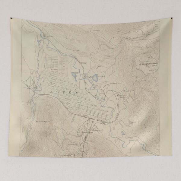 Item preview, Old Aspen CO Map (1898) Vintage Colorado City Atlas designed and sold by BravuraMedia.