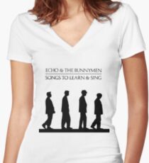 Echo And The Bunnymen - Songs To Learn And Sing Women's Fitted V-Neck T-Shirt