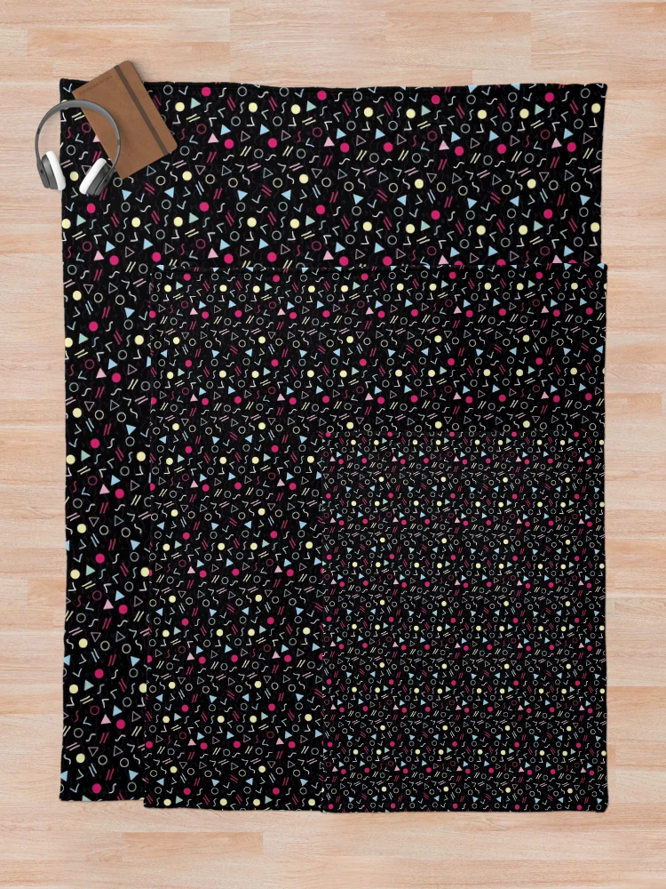 Thumbnail 5 of 6, Throw Blanket, Cool Symbol Retro Pattern designed and sold by PatternTale.