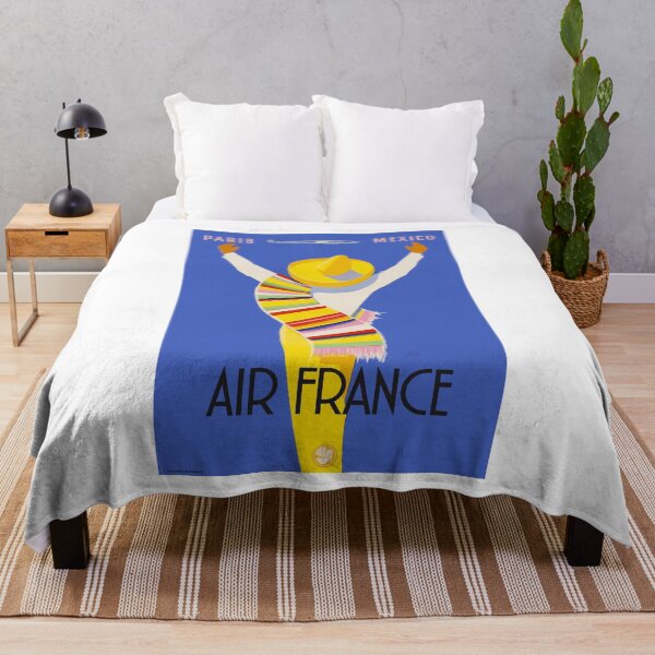 Item preview, 1954 Air France PARIS To MEXICO Travel Poster designed and sold by retrographics.