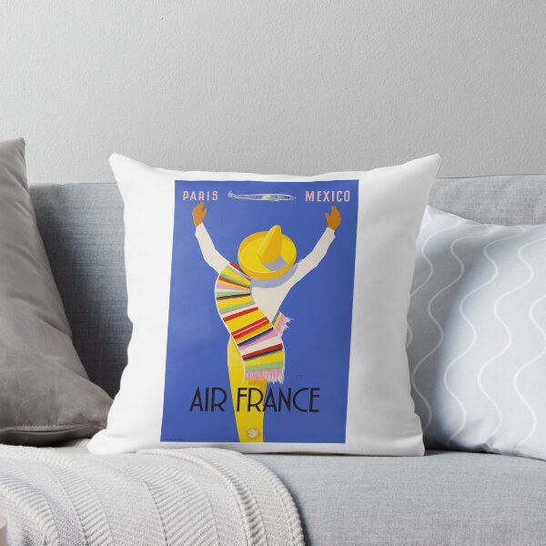 Item preview, 1954 Air France PARIS To MEXICO Travel Poster designed and sold by retrographics.