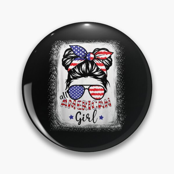 Item preview, Funny All American Girl Bleached Shirts Patriotic July 4th designed and sold by lydiamoranart.