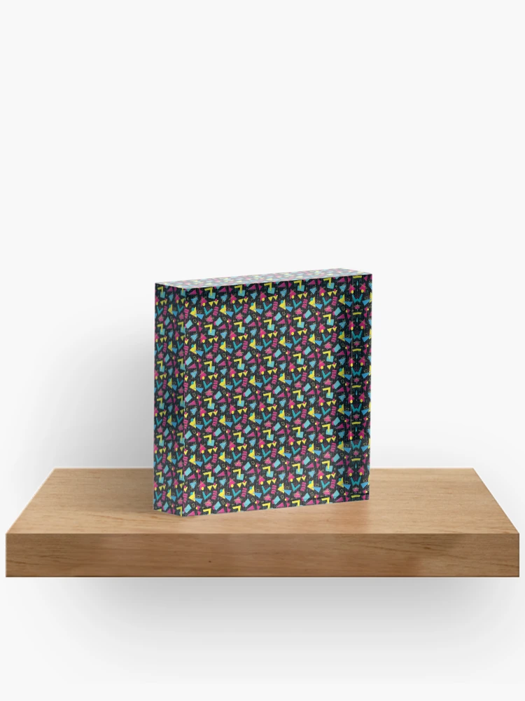 Thumbnail 2 of 5, Acrylic Block, Geometric Retro Pattern designed and sold by PatternTale.