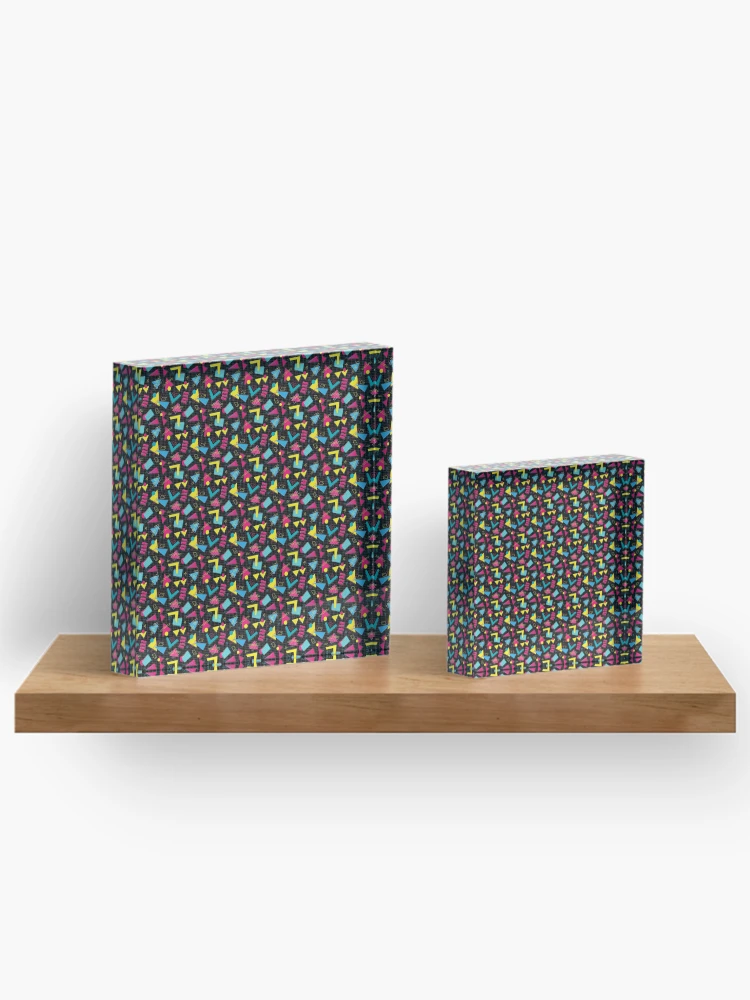 Thumbnail 3 of 5, Acrylic Block, Geometric Retro Pattern designed and sold by PatternTale.