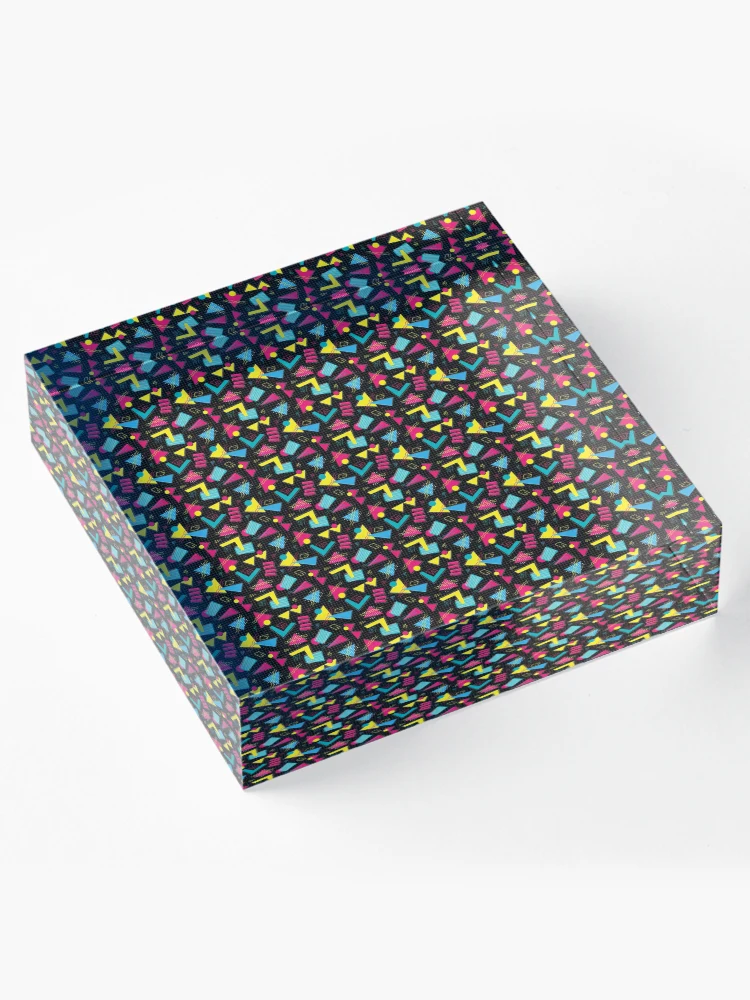 Thumbnail 4 of 5, Acrylic Block, Geometric Retro Pattern designed and sold by PatternTale.