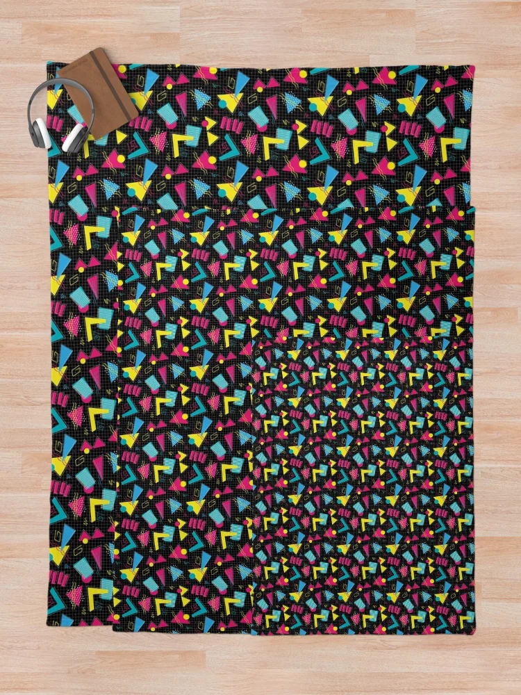 Thumbnail 5 of 6, Throw Blanket, Geometric Retro Pattern designed and sold by PatternTale.