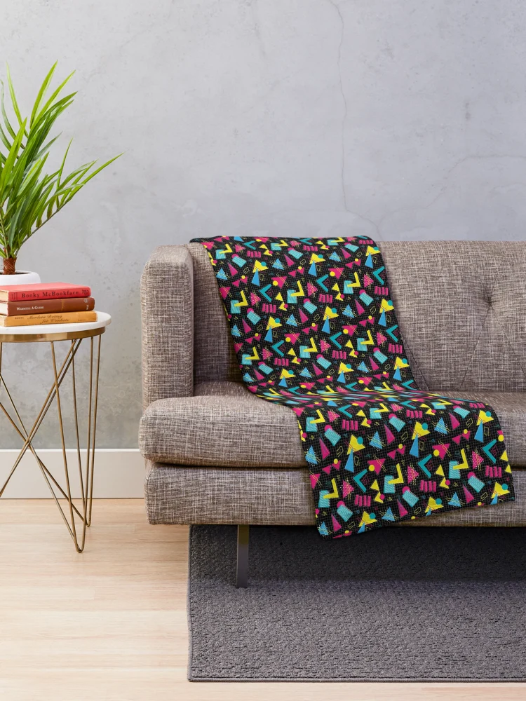 Thumbnail 2 of 6, Throw Blanket, Geometric Retro Pattern designed and sold by PatternTale.