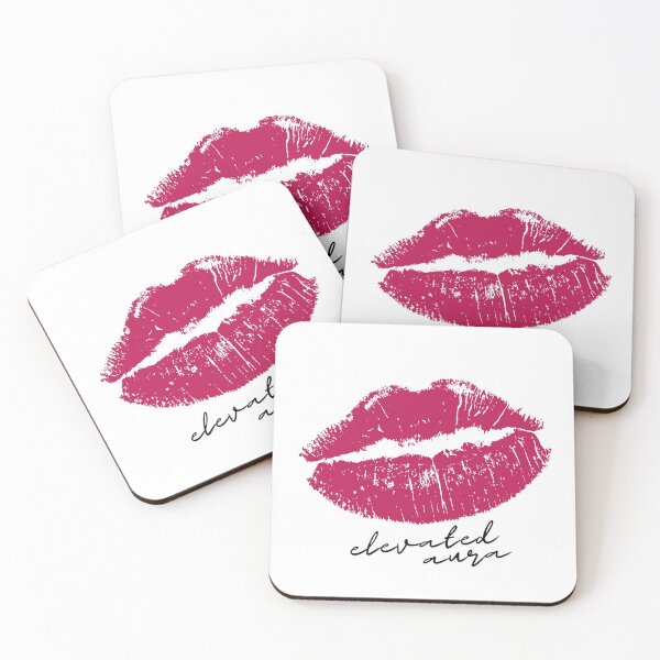 Item preview, pink lip kiss elevated aura logo graphic designed and sold by elevated-aura.