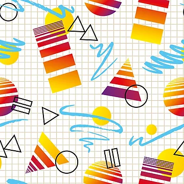 Artwork thumbnail, Pyramid Abstract Retro Pattern by PatternTale