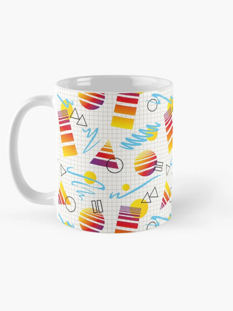 Thumbnail 5 of 6, Coffee Mug, Pyramid Abstract Retro Pattern designed and sold by PatternTale.