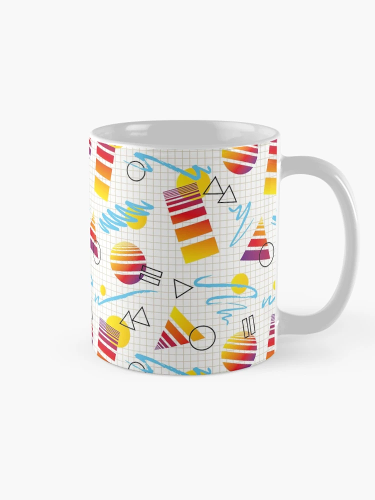 Thumbnail 3 of 6, Coffee Mug, Pyramid Abstract Retro Pattern designed and sold by PatternTale.