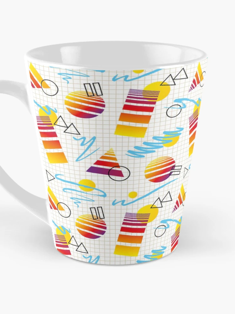 Thumbnail 3 of 4, Coffee Mug, Pyramid Abstract Retro Pattern designed and sold by PatternTale.