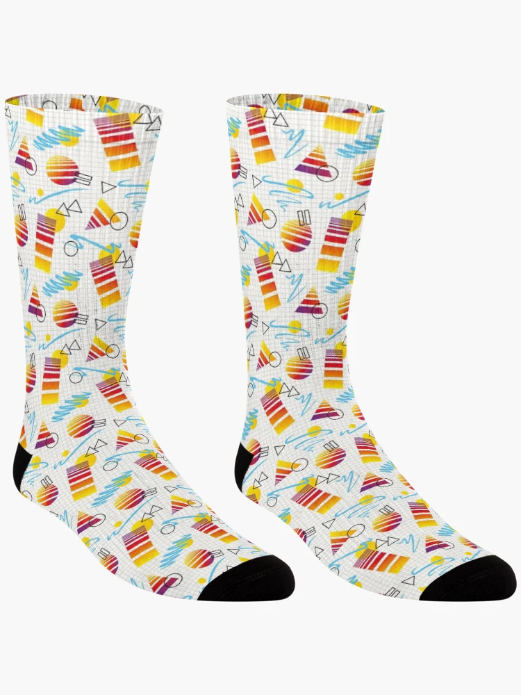 Thumbnail 3 of 5, Socks, Pyramid Abstract Retro Pattern designed and sold by PatternTale.