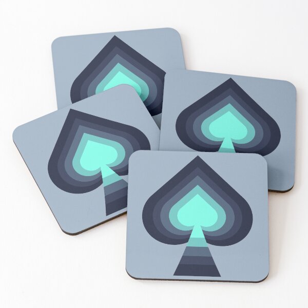Item preview, Layered Black and Aqua Gradient Spades  designed and sold by Nightlight0.