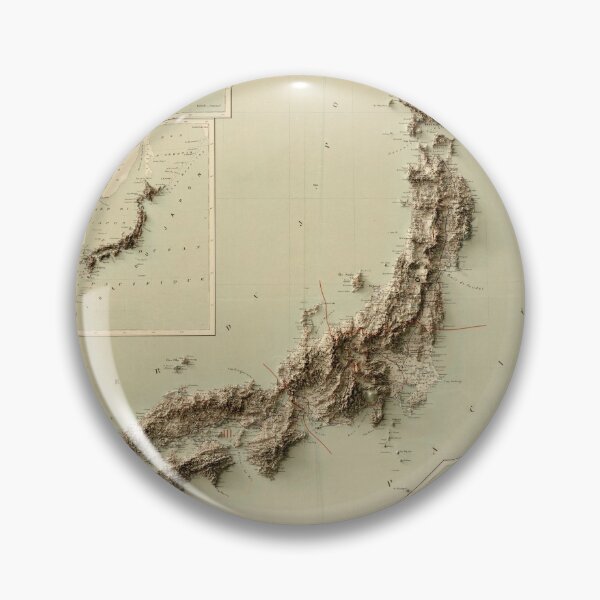Item preview, 1898 Map of Japan 3D digitally-rendered designed and sold by ThinkAboutMaps.